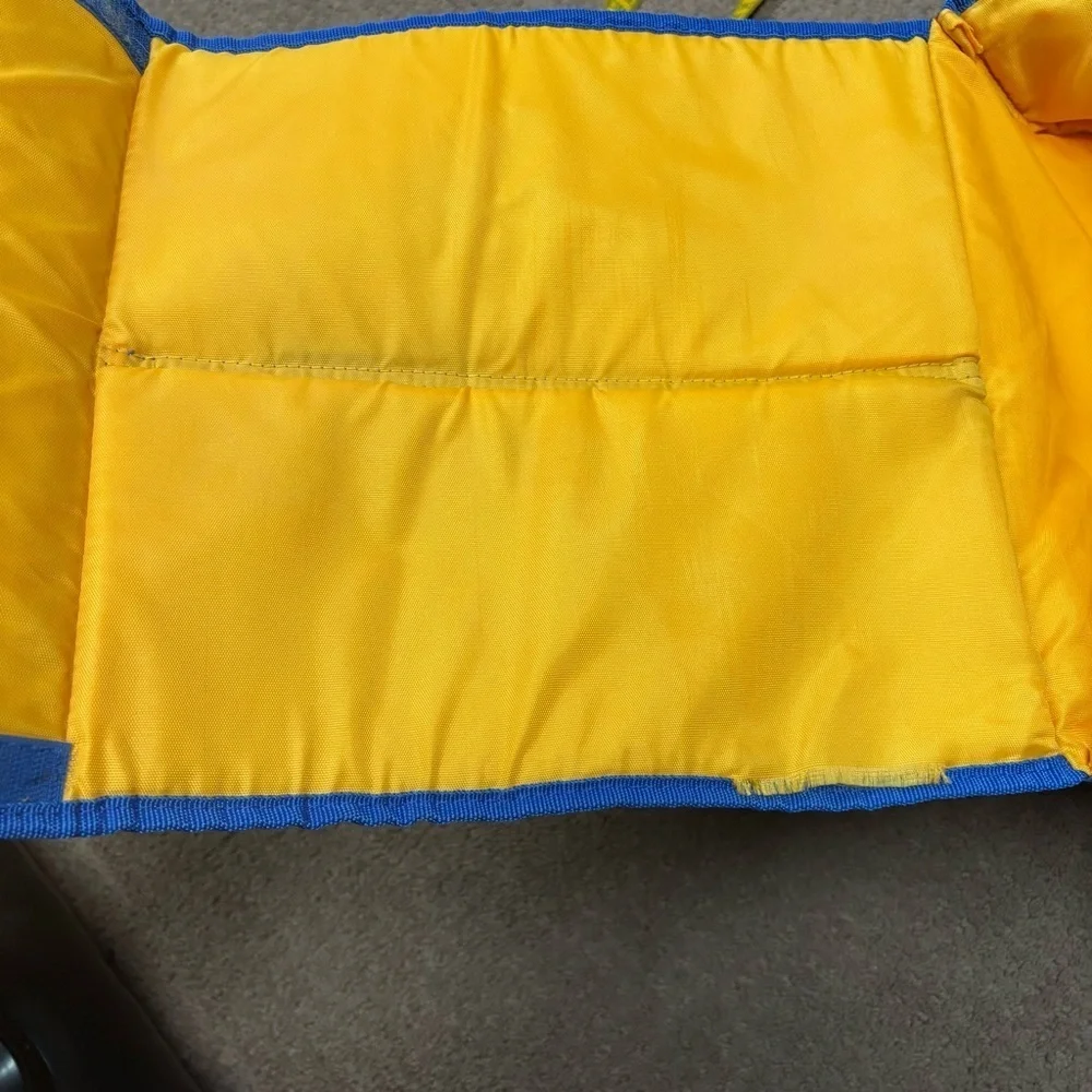 FISHER PRICE Diaper Bag Tote Cooler Bag Blue Yellow Vintage Large Travel 90's